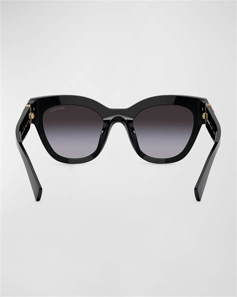 miu miu buetterfly sunglasses street style|Miu Miu Vertical Logo Beveled Acetate Butterfly .